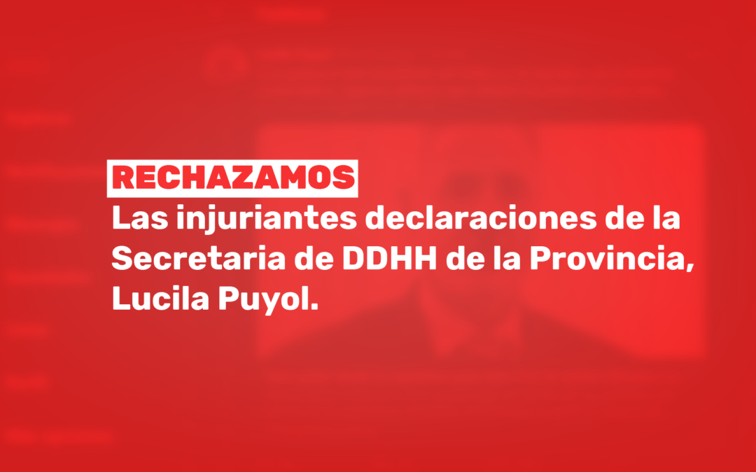 Junta Provincial: El Partido Socialista rechaza las injuriantes declaraciones de la secretaria de Derechos Humanos, Lucila Puyol
